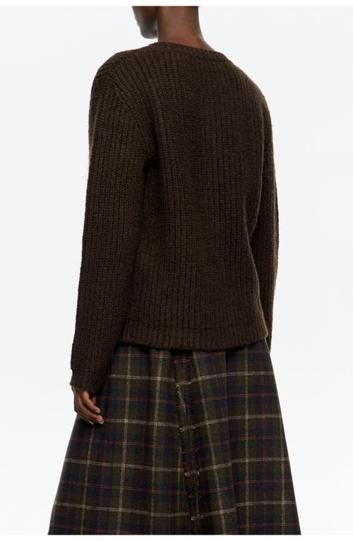 Bimba Y Lola Short Fitted Cardigan In Brown