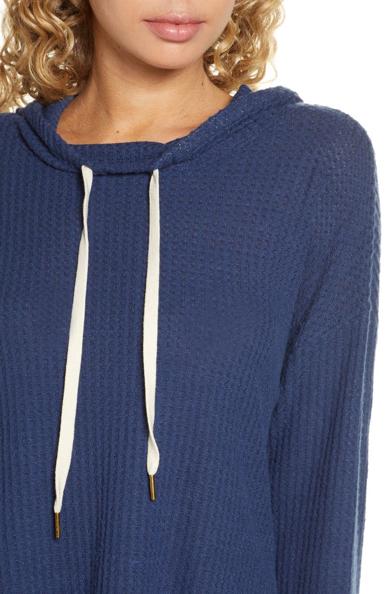 Project Social T Waffle Knit Hooded Pullover, Alternate, color, 