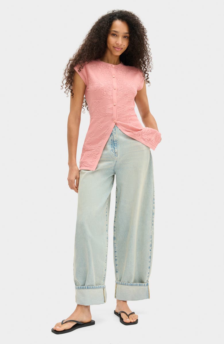 ALIGNE Lisbeth Knit Longline Waistcoat, Alternate, color, Terracotta