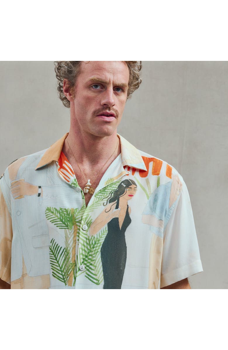 Rivieras Printed Cocktail Shirt, Alternate, color, Motif-Cocktail