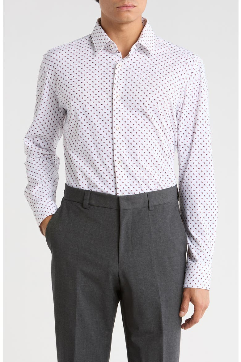 P-Hank Kent Slim Fit Dress Shirt, Main, color, DK PNK
