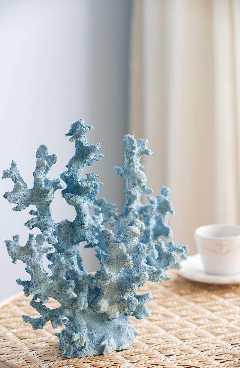 A & B Home Faux Coral Accent Decor, Alternate, color, Blue