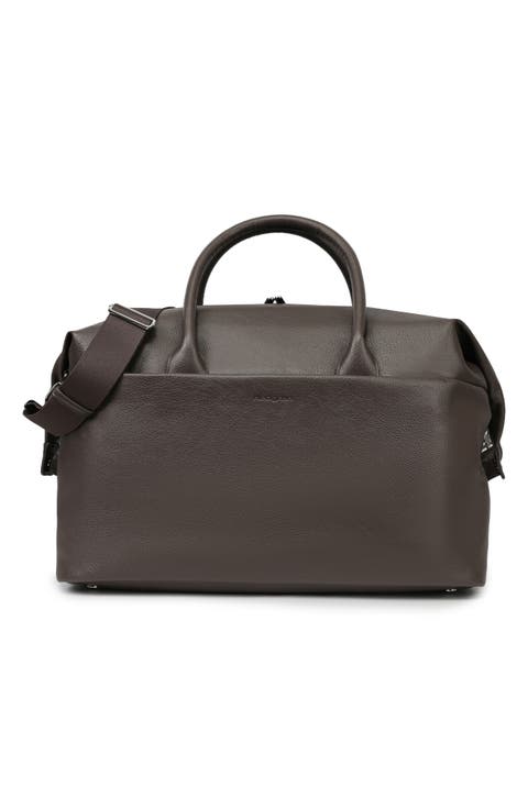 Nostos Faux Leather Weekend Travel Bag