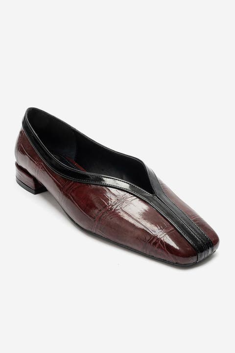 Zelene Square Toe Ballet Flat