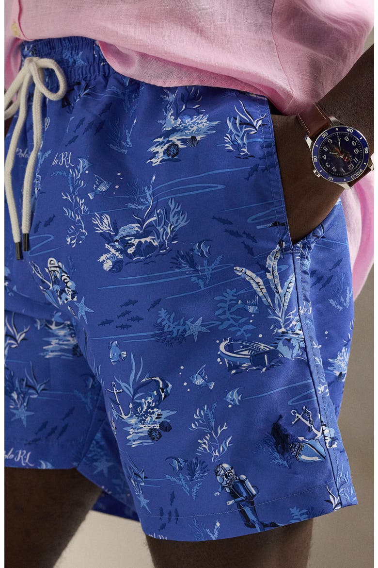 Traveler Classic Print Swim Trunks, Alternate, color, SUNKEN TREASURE ALLOVER