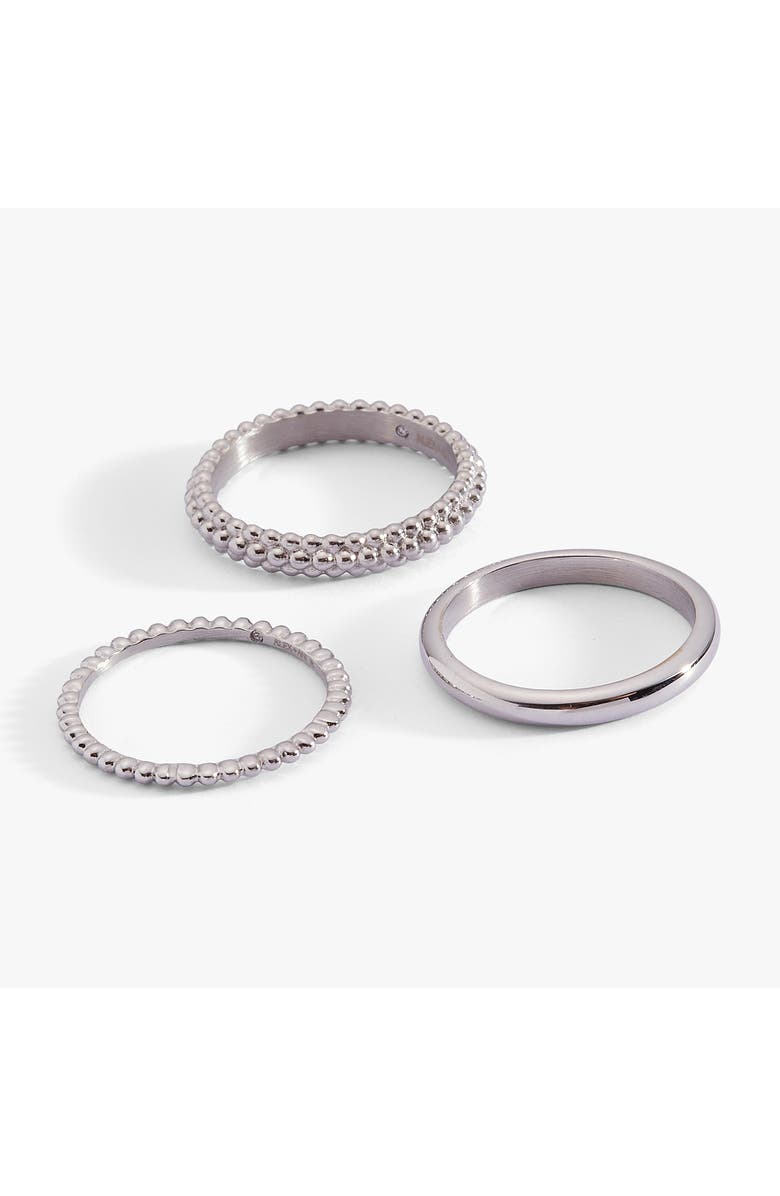Alex and Ani Textured Stacking Ring Set of 3, Main, color, Silver