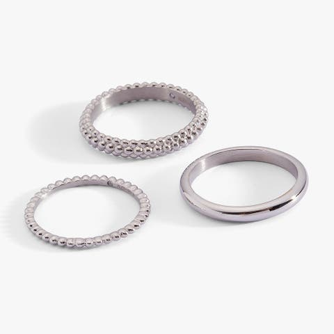 Textured Stacking Ring Set of 3