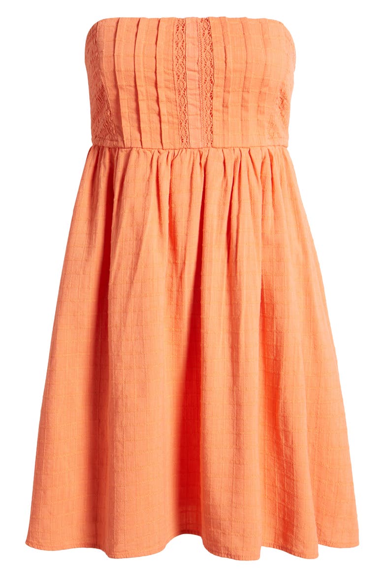 Strapless Minidress, Alternate, color, SWEET PAPAYA