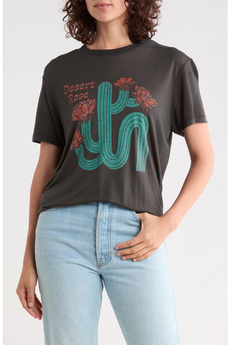 Desert Rose Graphic T-Shirt, Main, color, VINTAGE BLACK