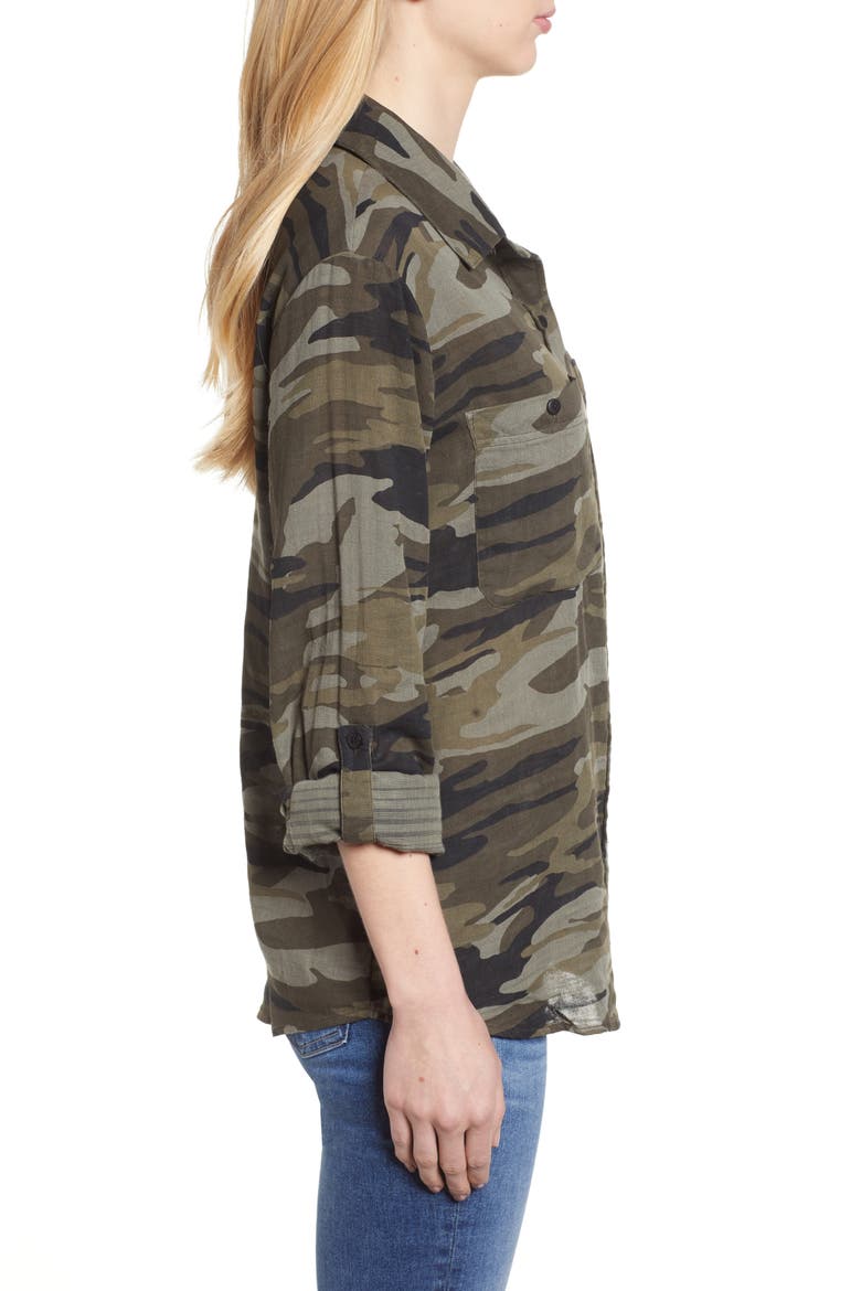 Steady Boyfriend Camo Shirt, Alternate, color, GARDEN CAMO