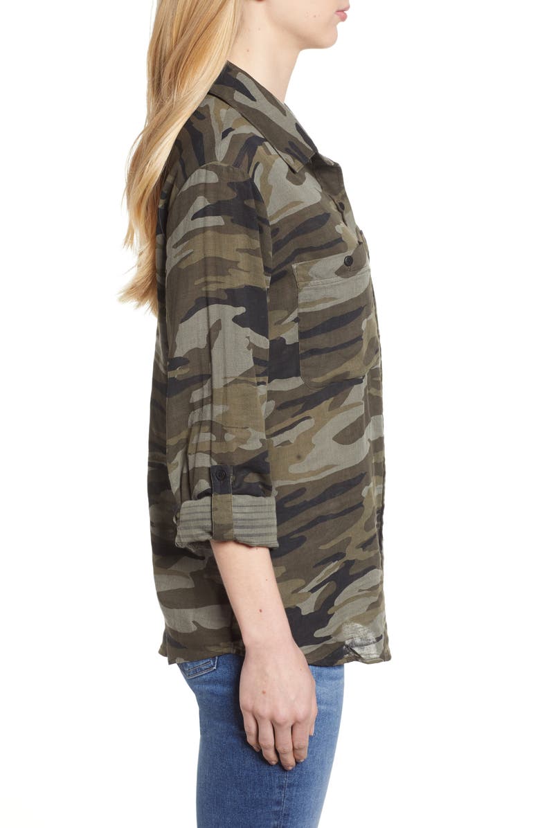 Sanctuary Steady Boyfriend Camo Shirt, Alternate, color, 