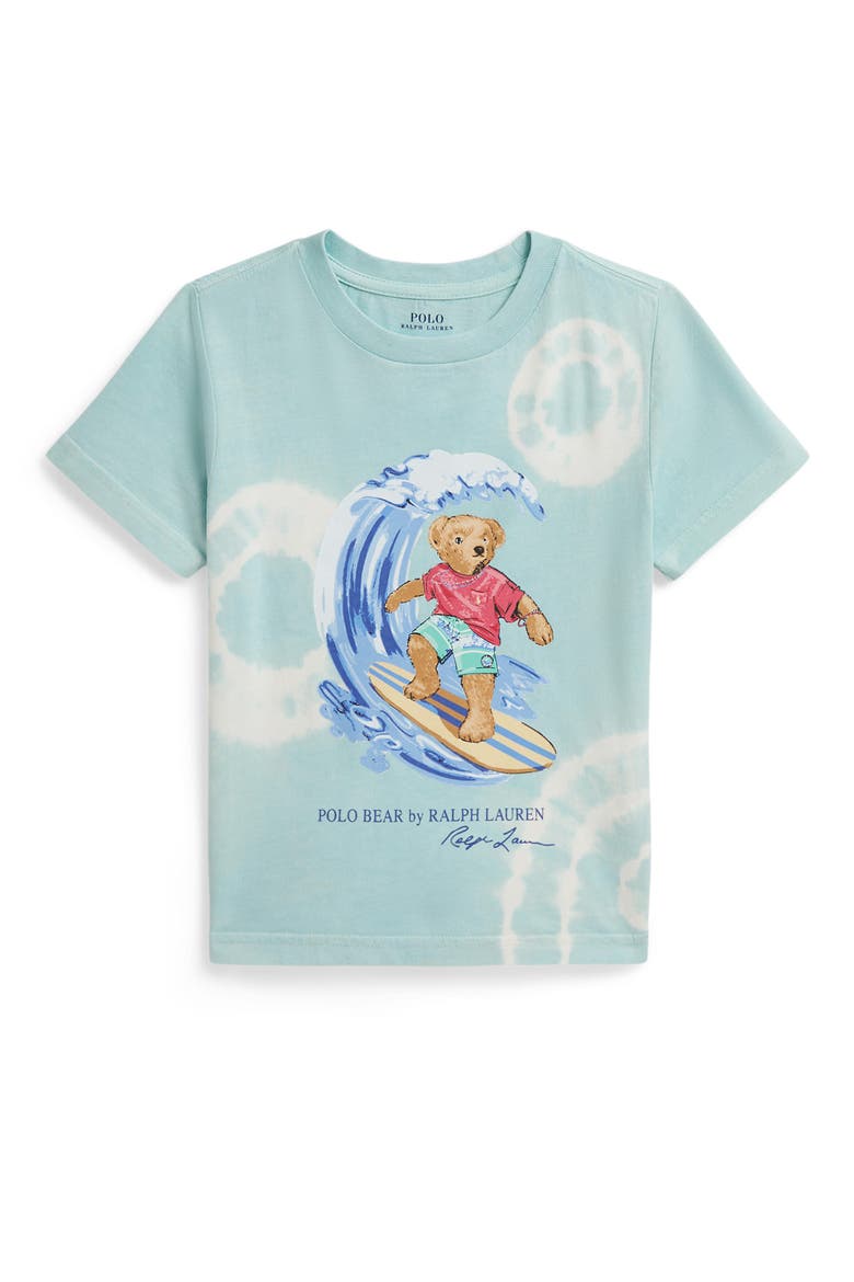 Kids' Polo Bear Graphic Cotton Jersey T-Shirt, Main, color, PARAKEET