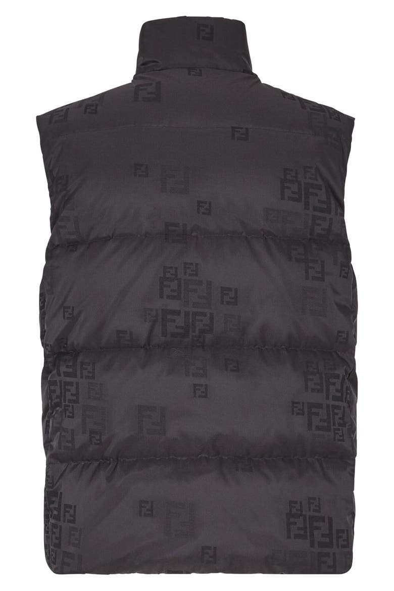 Logo Down Puffer Vest, Alternate, color, BLACK