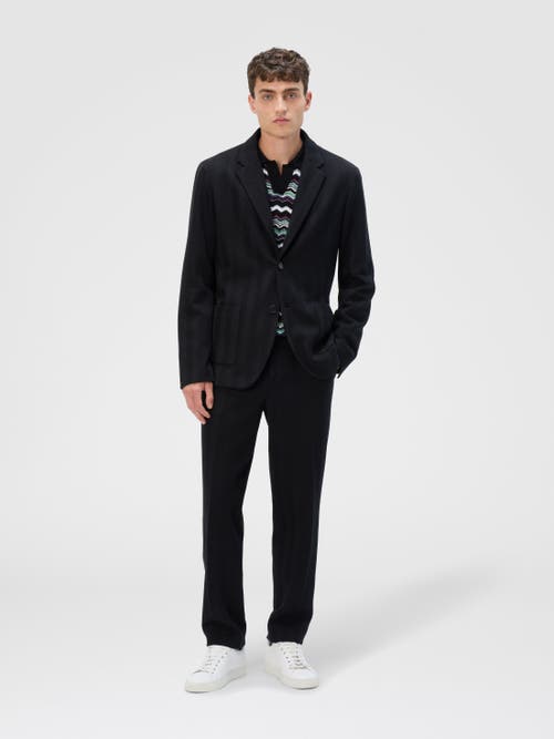 Missoni Straight Pants With Zigzag Pattern In Black