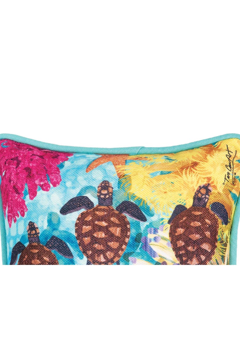 Baby Turtles Small Petite Printed Throw Pillow, 8" x 8", Alternate, color, Blue