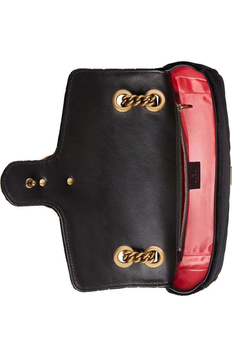 Gucci Medium GG Marmont 2.0 Matelassé Velvet Shoulder Bag, Alternate, color,