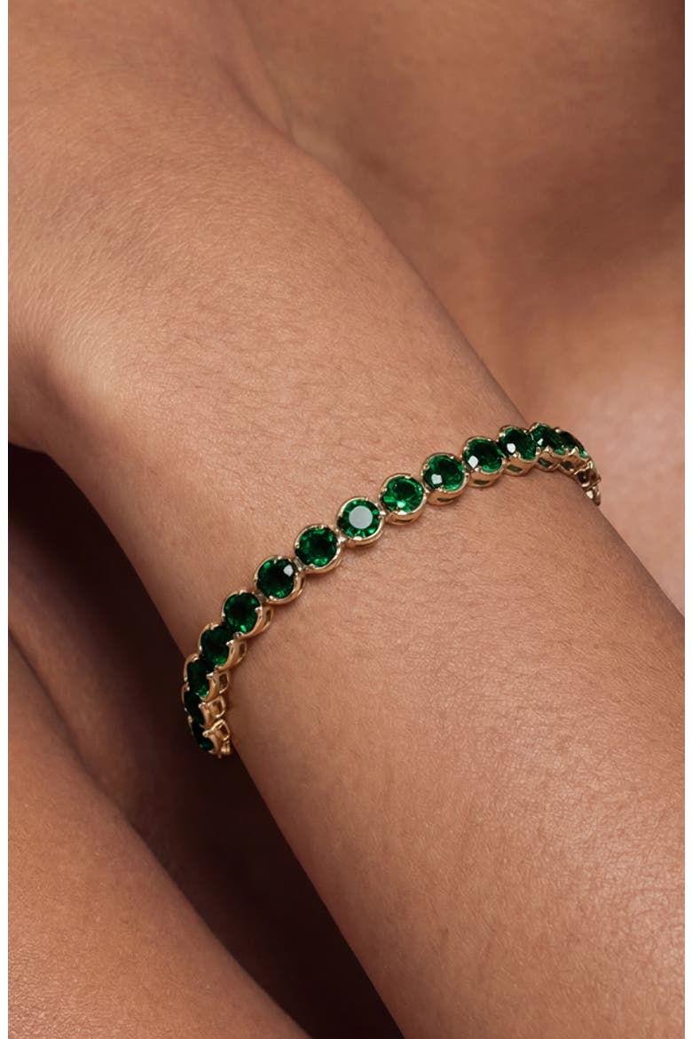Cubic Zirconia Tennis Necklace, Alternate, color, GREEN