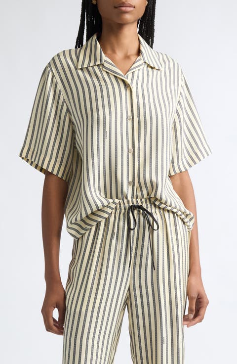 Meandros Silk Twill Camp Shirt