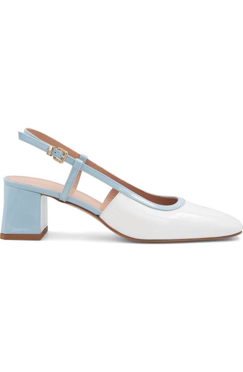 Bruno Magli Tasa Square Toe Slingback Pump, Alternate, color, Blue/ Light Blue Patent