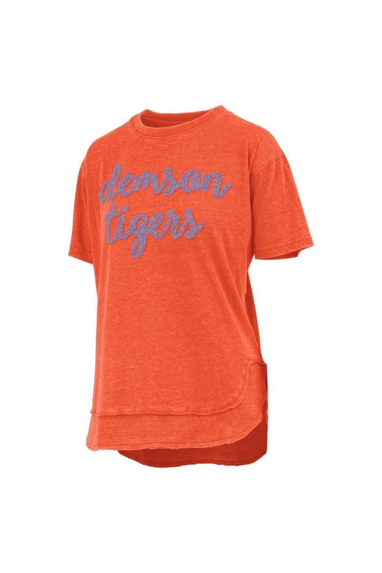 Women's Pressbox  Orange Clemson Tigers Poncho T-Shirt, Alternate, color, Orange