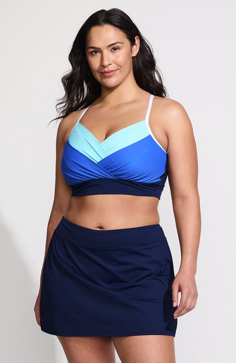 Slender Suit Pleated Tankini Top