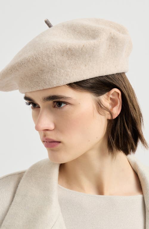 Brunello Cucinelli Monili-chain Slip-on Beret In White