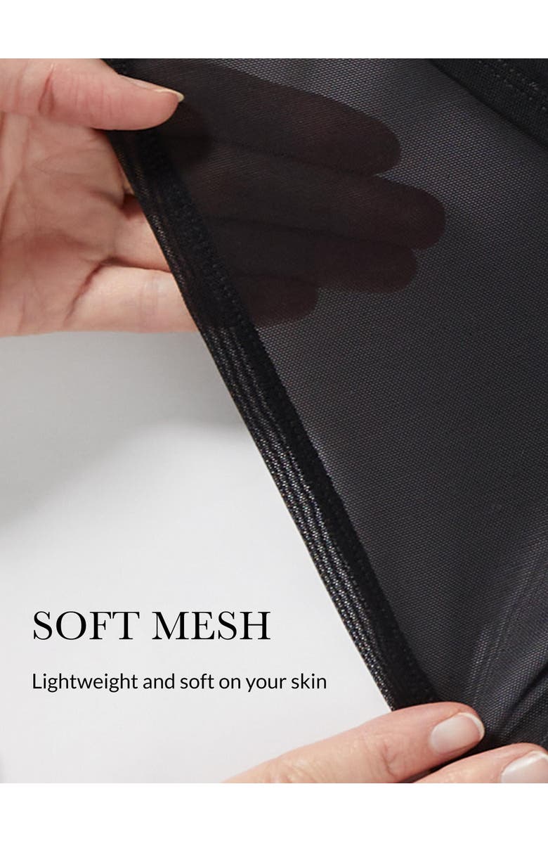 COCO REEF Sway Mesh Layer Swim Skort, Alternate, color, Cast-Black