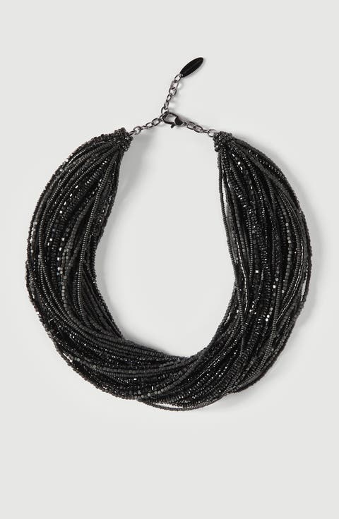 Black hematite and Sterling Silver choker