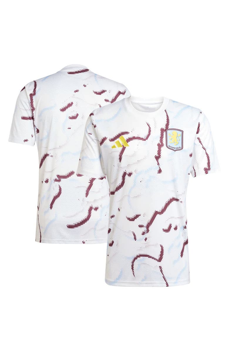 adidas Men's adidas White Aston Villa 2025/26 AEROREADY Pre-Match Top, Alternate, color, White