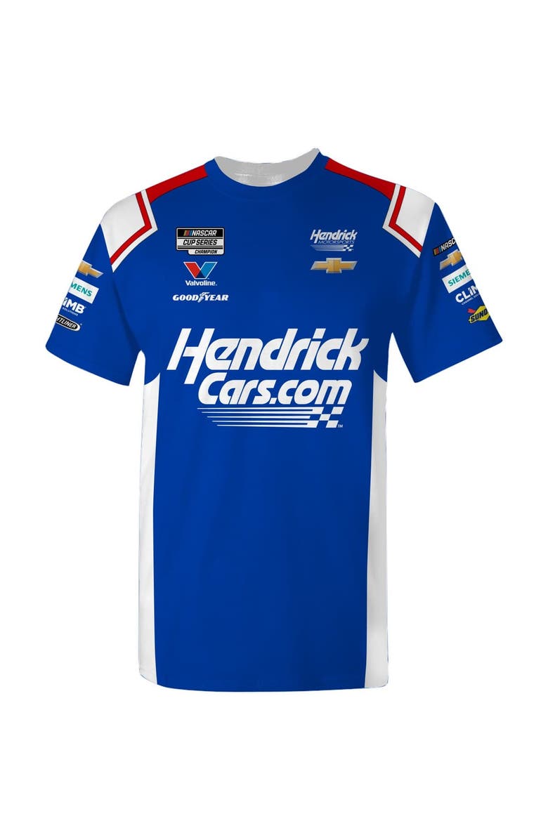 HENDRICK MOTORSPORTS TEAM COLLECTION Men's Hendrick Motorsports Team Collection Blue Kyle Larson Hendrickcars.com Uniform T-Shirt, Alternate, color, Blue