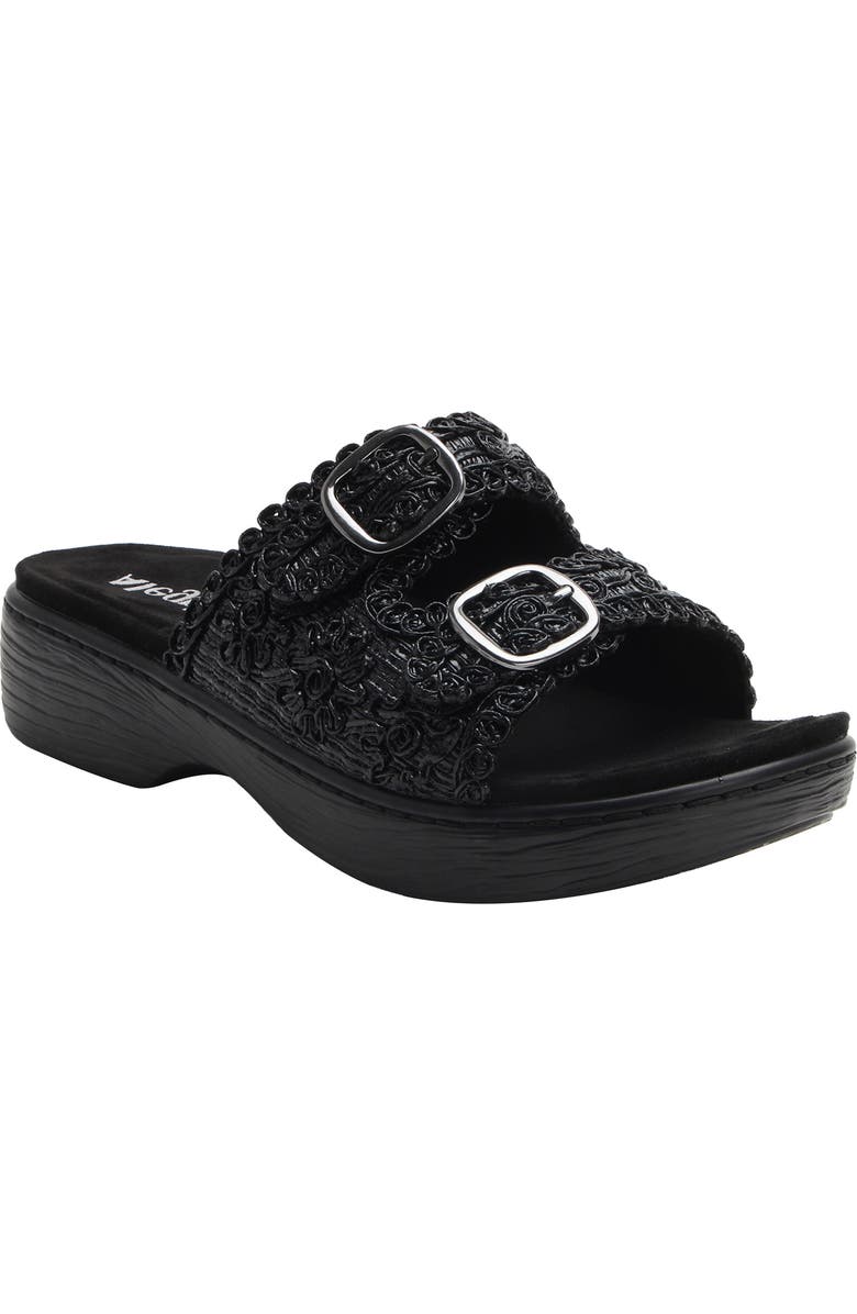 Alegria by PG Lite Oona Platform Slide Sandal, Main, color, Fancy Black