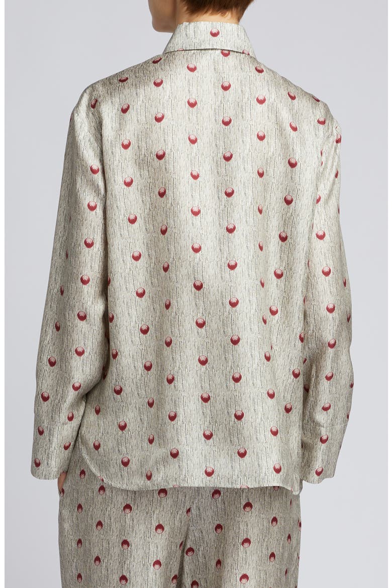Ospite Dot Print Button-Up Shirt, Alternate, color, SAND