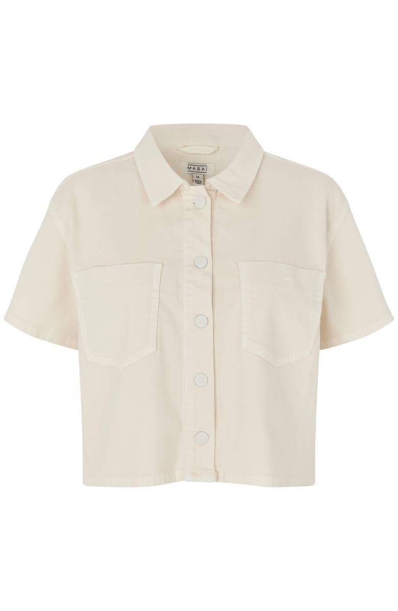 Masai Copenhagen MaIvonelle Cropped Shirt, Alternate, color, Jet Stream