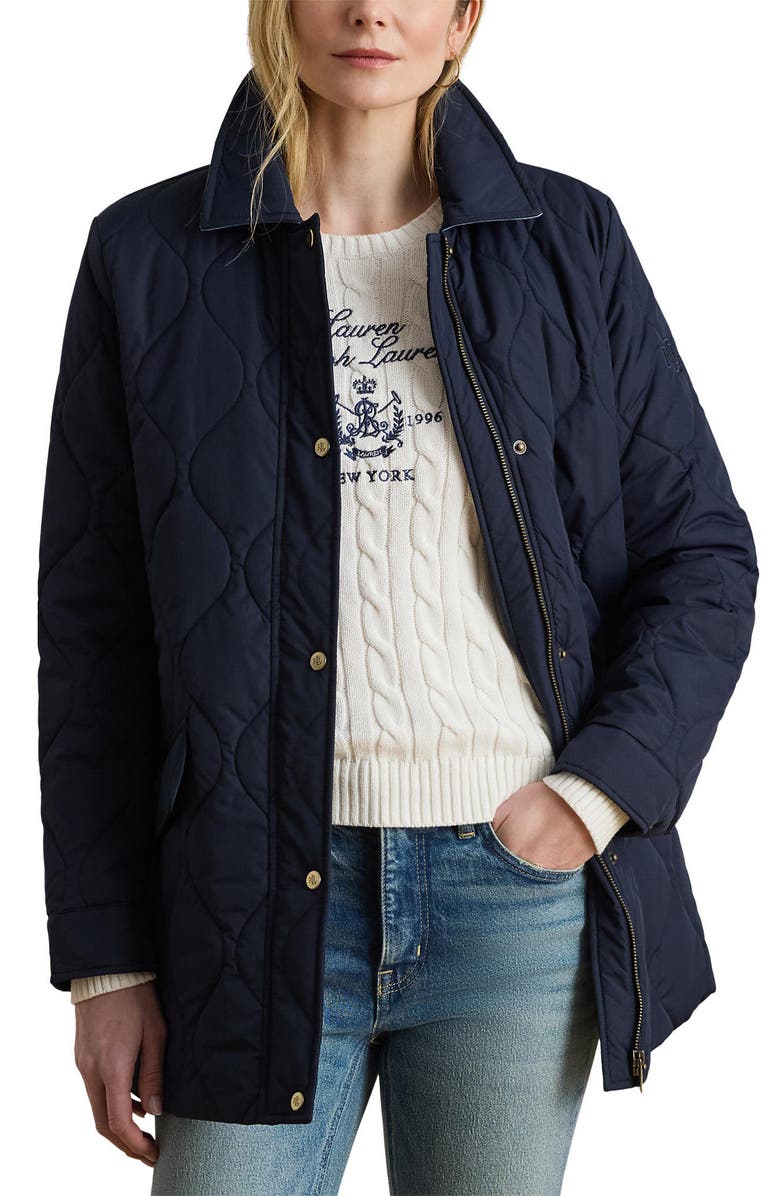 Lauren Ralph Lauren Onion Quilted Jacket, Main, color, 
