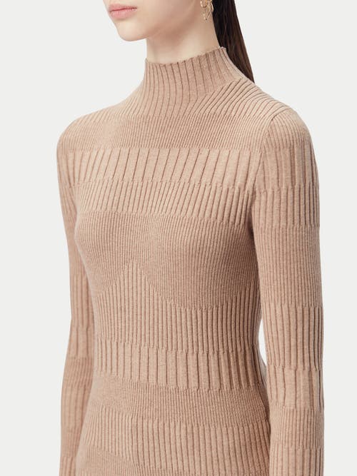 Gobi Mongolian Cashmere High-neck Ribbed Cotton Silk Cashmere Blend Sweater