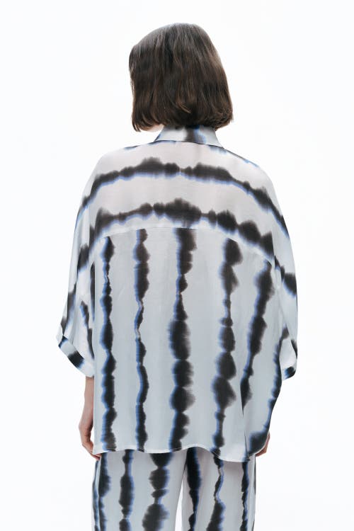 Nocturne Tie-dye Patterned Shirt In White