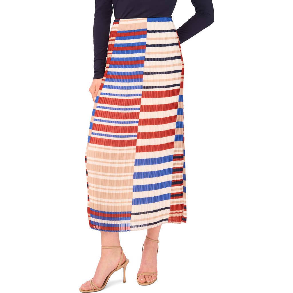 Halogenr Halogen(r) Pleated Colorblock Stripe Maxi Skirt