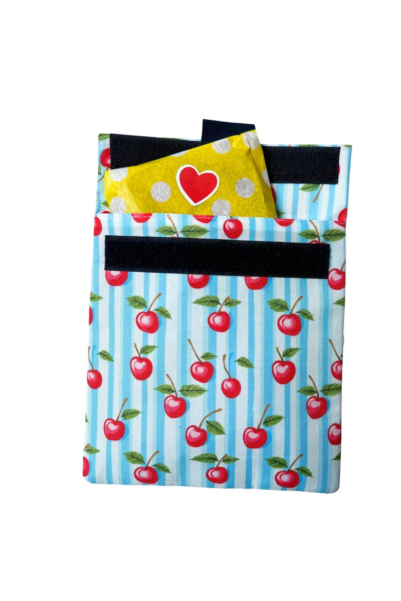 Reusable Sandwich Bags - Insulated, Washable, Eco-Friendly Fabric Pouches for Snacks, Wraps & Lunches, Alternate, color, Vichy and Cherry Stripes