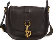 Burberry Mini B Clip Leather Messenger Crossbody Bag