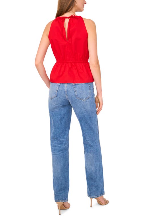 1.state Keyhole Peplum Tank In Red