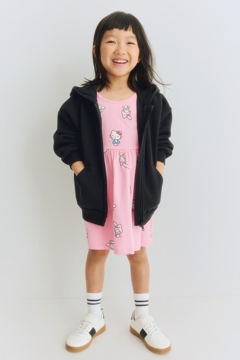 Printed Cotton Dress, Alternate, color, Pink/Sanrio