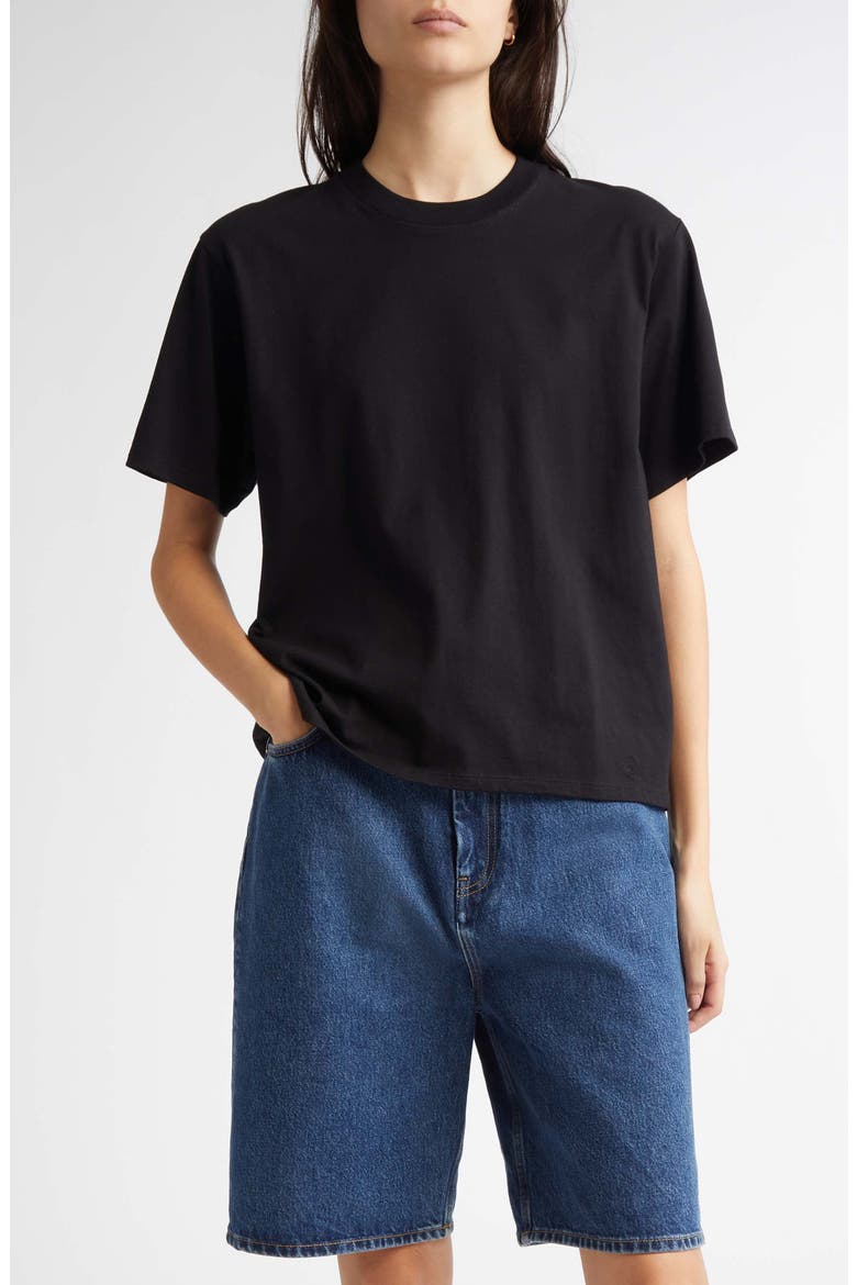 Telanto Supima® Cotton T-Shirt, Main, color, BLACK