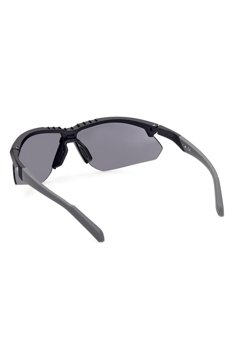adidas 79mm Geometric Sunglasses, Alternate, color, Smoke / Clear Lenses
