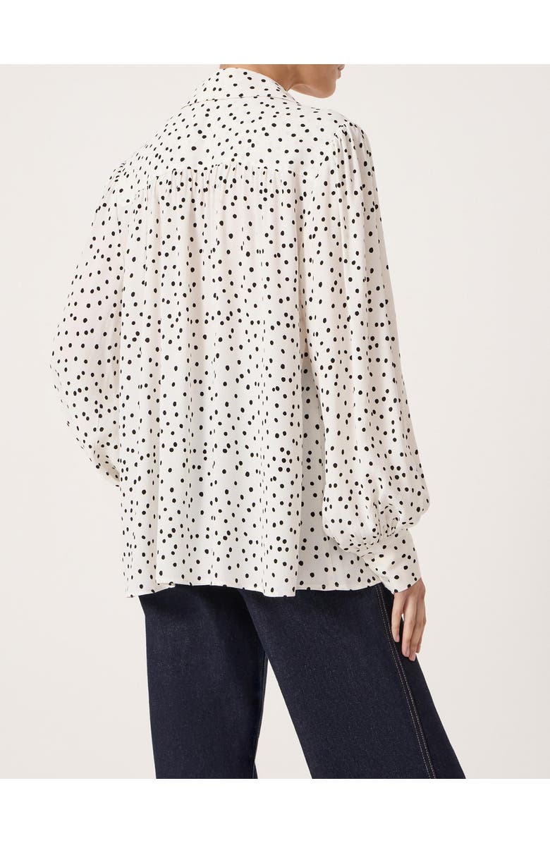 Hush Sigrid Polka Dot Long Sleeve Shirt, Alternate, color, Tiny Polka Dot White