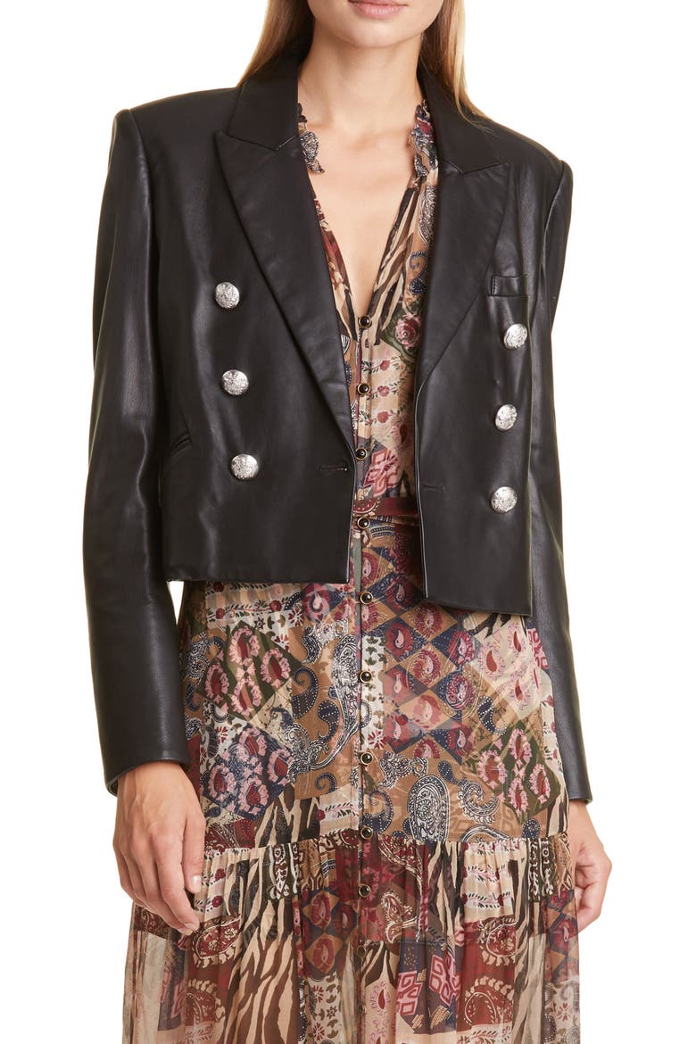 Nevis Leather Jacket, Main, color, BLACK