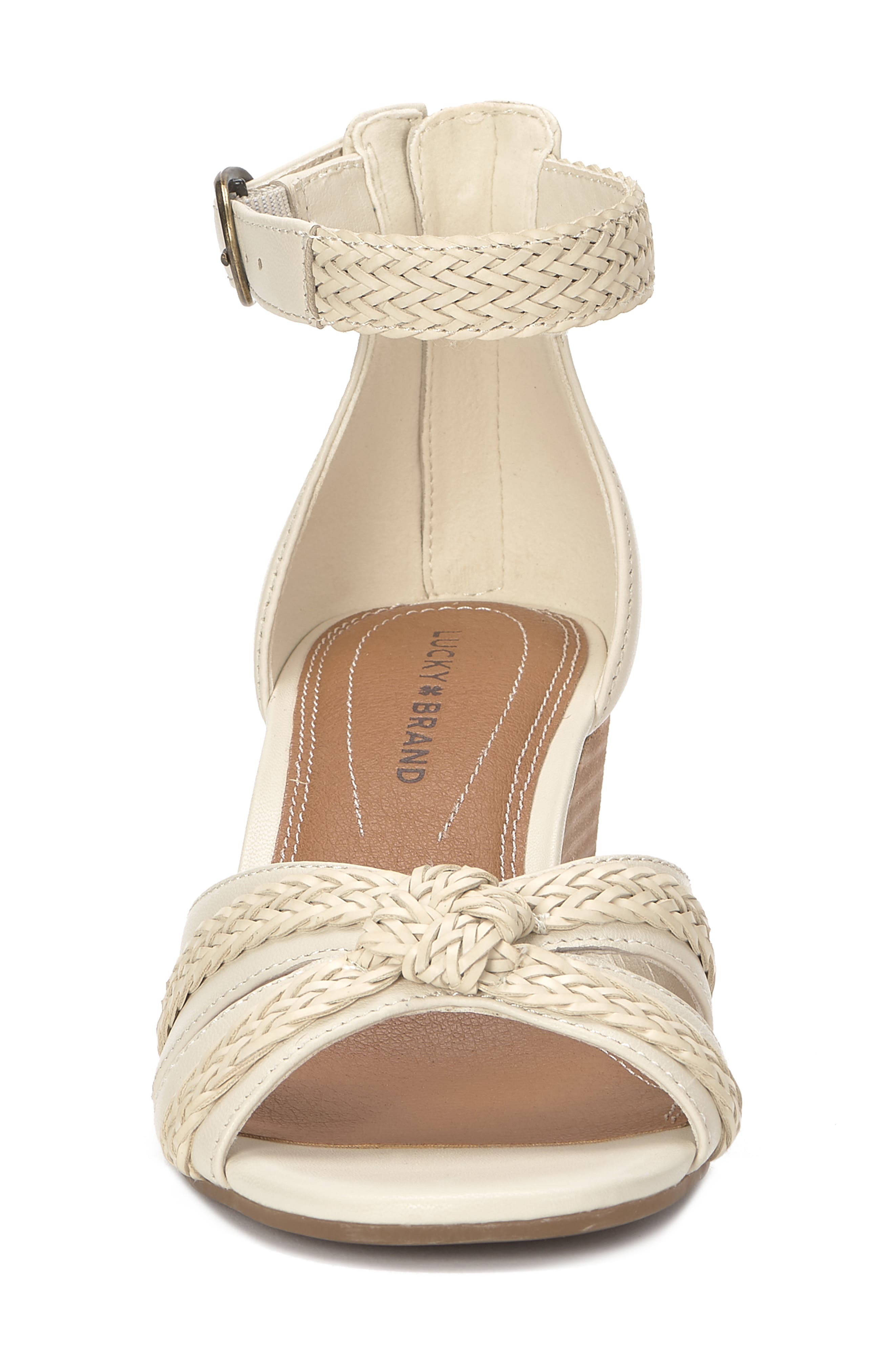 Lucky Brand Jaelah Wedge Sandal, Alternate, color, Tusk Sfnpsl