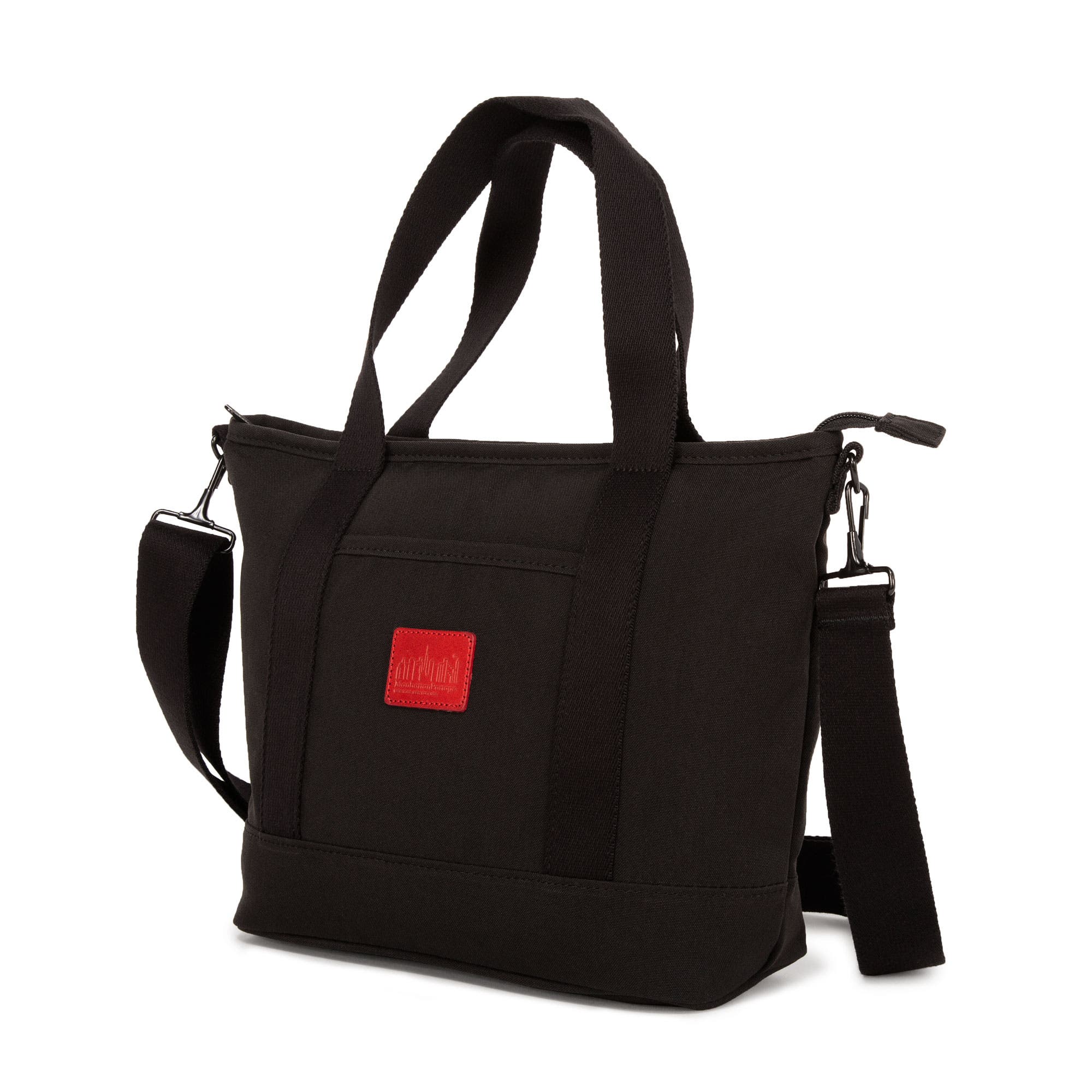 Manhattan Portage Waxed Nylon Rego Tote, Main, color, Black