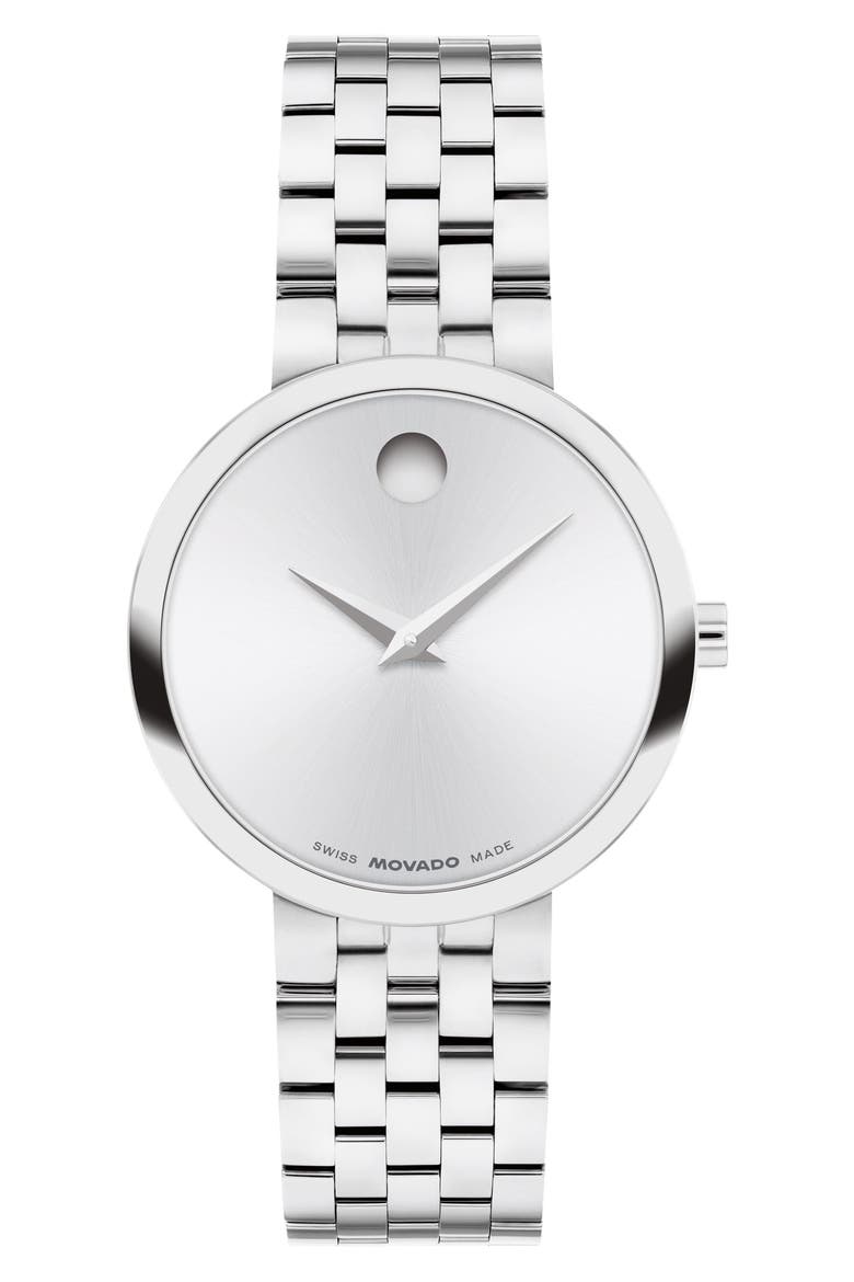 Museum Classic Bracelet Watch, 29.5mm, Main, color, SILVER