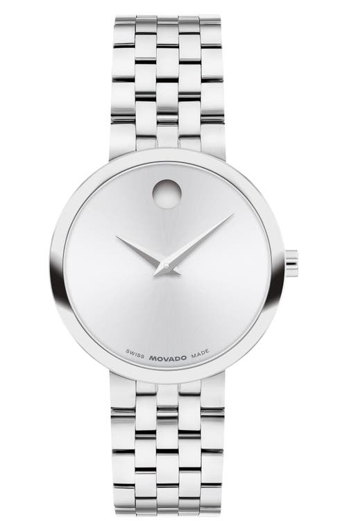 Movado Women's Museum Classic Swiss Quartz Stainless-steel Watch, 29.5mm In Silver