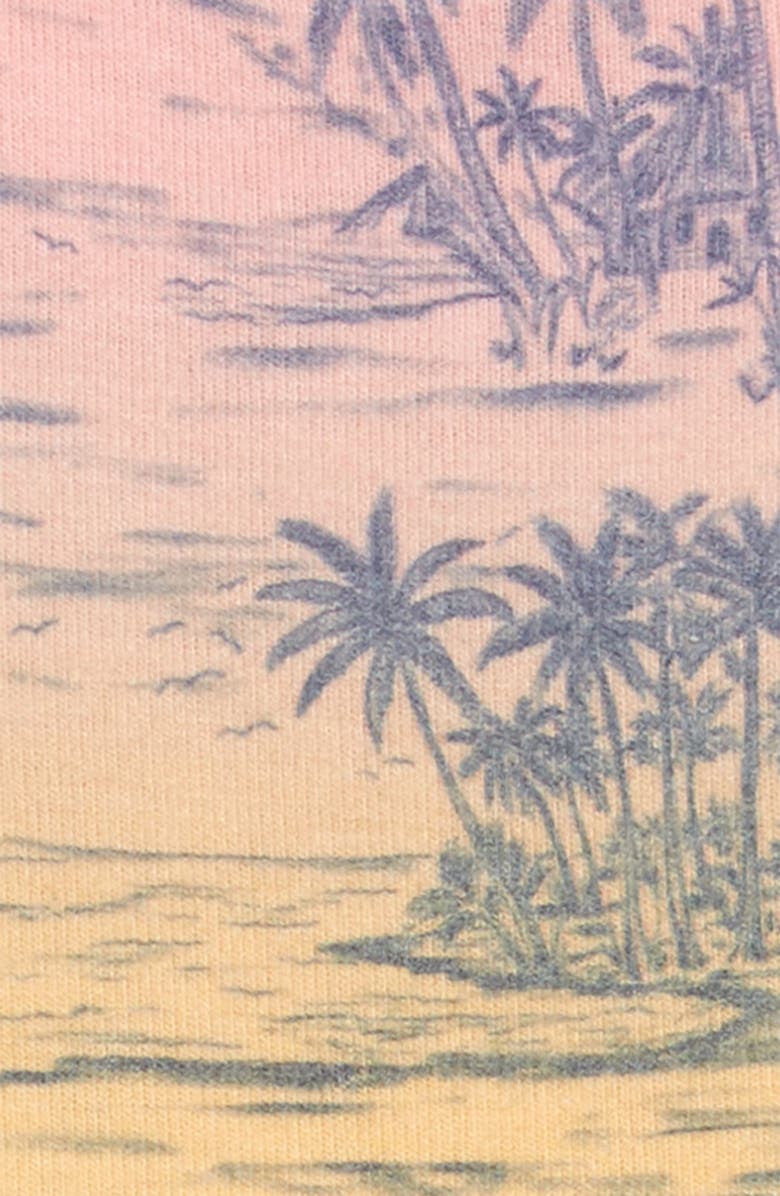 PJ Salvage Tropical Print Two-Piece Pajamas, Alternate, color, 